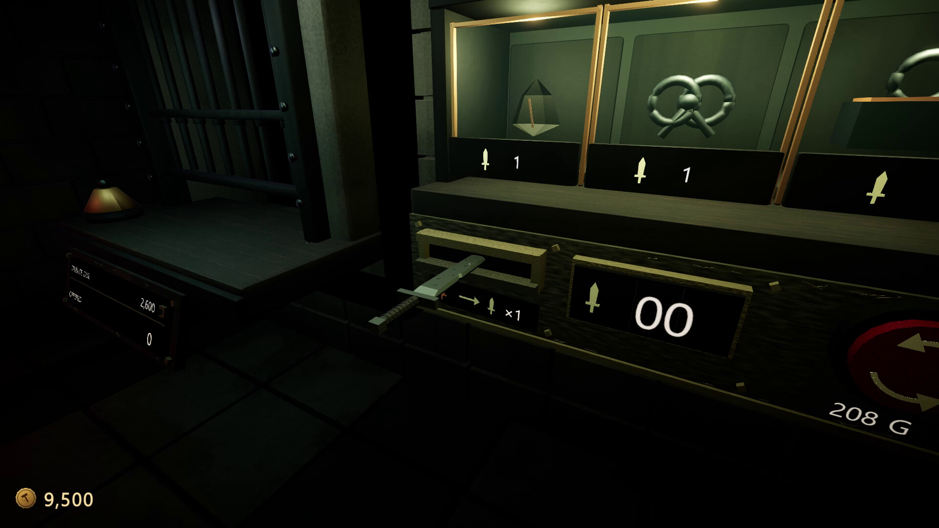 The ForgeTax relic machine exchange counter with sword credits